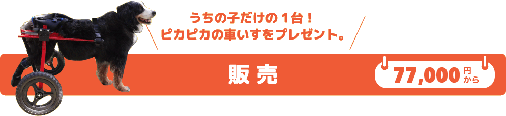 うちの子だけの1台！ピカピカの車いすをプレゼント。　販売　70,000円から