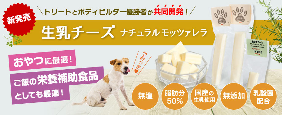 新発売 生乳チーズナチュラルモッツァレラ トリートとボディビルダー優勝者が共同開発！おやつに最適！ご飯の栄養補助食品としても最適！無塩 脂肪分50% 国産の生乳使用 無添加 乳酸菌配合